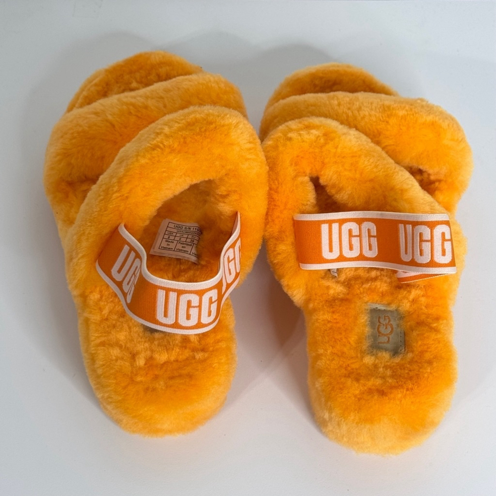 UGG Oh Yeah "Orange" Slide Women's Size 8 - Picture 2 of 5